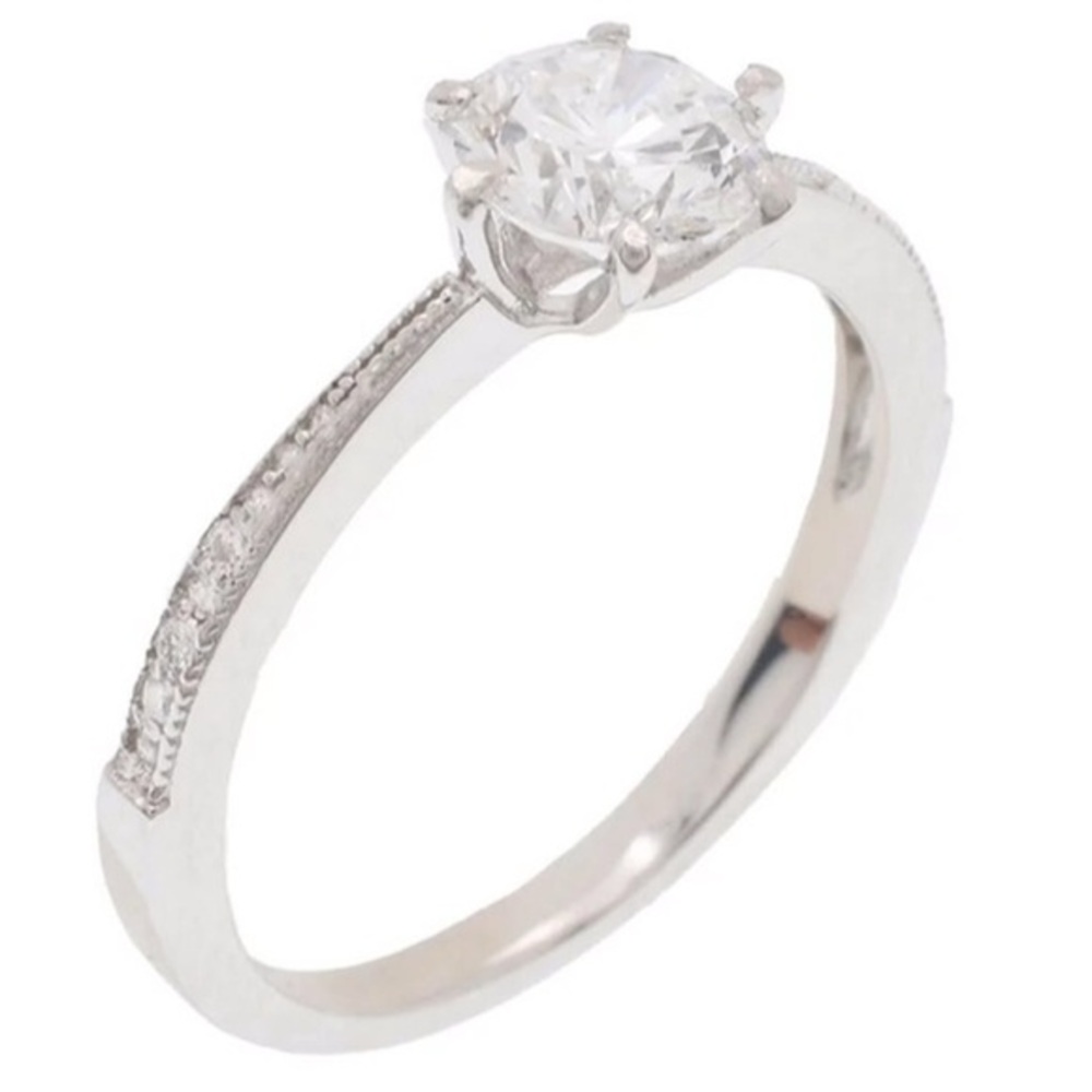 New 925 Sterling Silver Engagement Ring with 1/2ct Lab Grown Diamond size 7